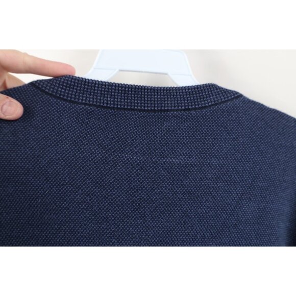 Vintage 90s Streetwear Mens 2XL Faded Blank Thermal Knit V-Neck Sweater Vest - Picture 7 of 11